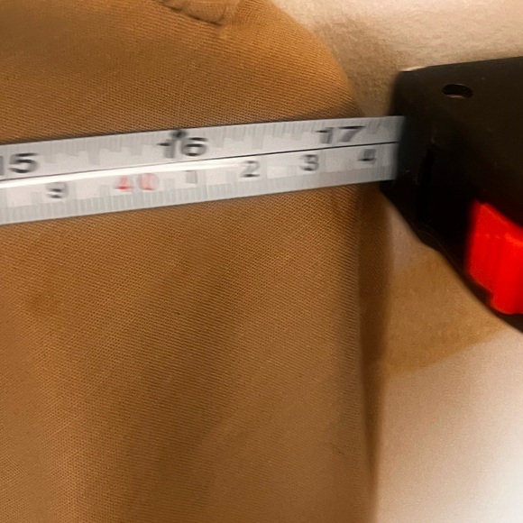 Zara Camel mid length khaki tan Trench Coat size small - Picture 2 of 15